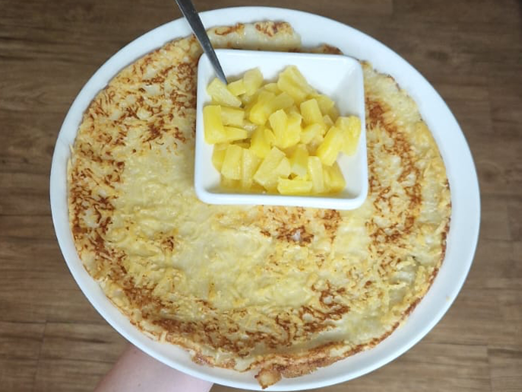 Pannenkoek Kaas en Ananas